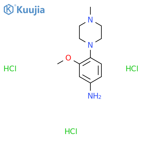3-Methoxy-4-(4-methylpiperazin-1-yl)aniline trihydrochloride structure