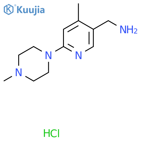 (4-Methyl-6-(4-methylpiperazin-1-yl)pyridin-3-yl)methanamine hydrochloride structure