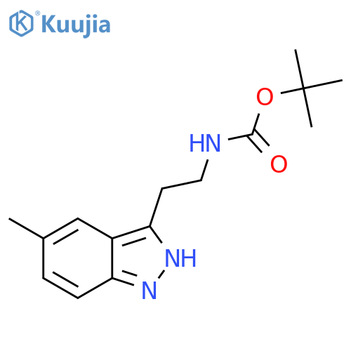 Tert-Butyl (2-(5-methyl-1H-indazol-3-yl)ethyl)carbamate structure