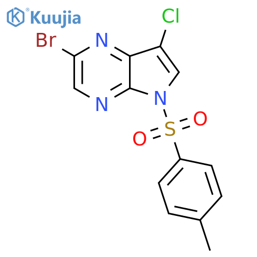 2-Bromo-7-chloro-5-tosyl-5H-pyrrolo[2,3-b]pyrazine structure
