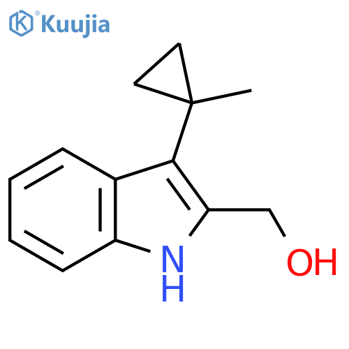 (3-(1-Methylcyclopropyl)-1H-indol-2-yl)methanol structure
