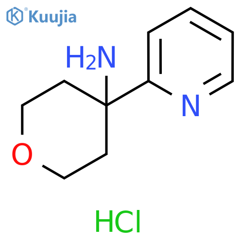 2H-Pyran-4-amine, tetrahydro-4-(2-pyridinyl)-, hydrochloride (1:1) structure