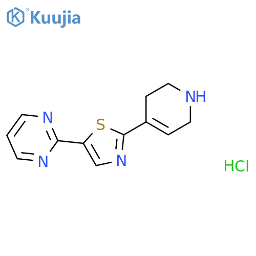 5-(pyrimidin-2-yl)-2-(1,2,3,6-tetrahydropyridin-4-yl)thiazole hydrochloride structure