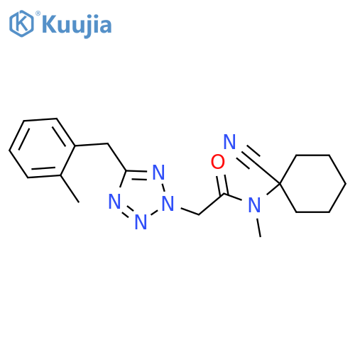 N-(1-Cyanocyclohexyl)-N-methyl-5-[(2-methylphenyl)methyl]-2H-tetrazole-2-acetamide structure