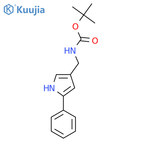 Tert-butyl (5-phenyl-1H-pyrrol-3-YL)methylcarbamate structure
