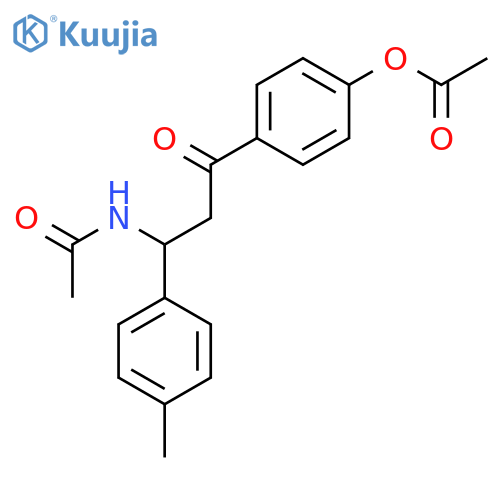 Acetamide, N-[3-[4-(acetyloxy)phenyl]-1-(4-methylphenyl)-3-oxopropyl]- structure