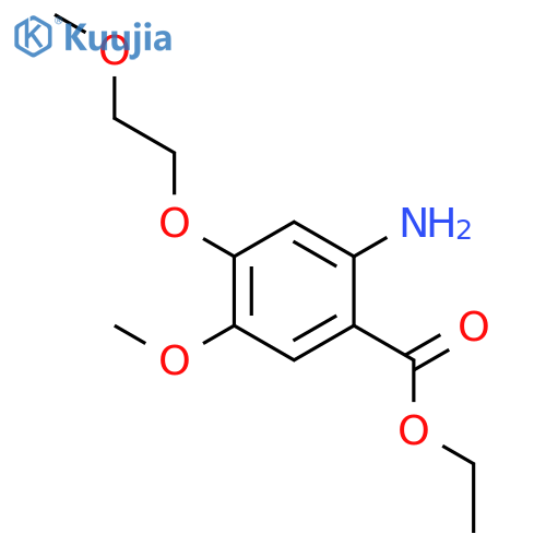 ethyl 2-amino-5-methoxy-4-(2-methoxyethoxy)benzoate structure
