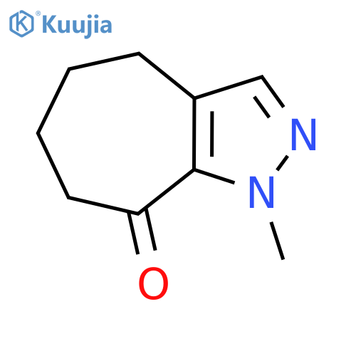 1-Methyl-4,5,6,7-tetrahydrocyclohepta[c]pyrazol-8-one structure
