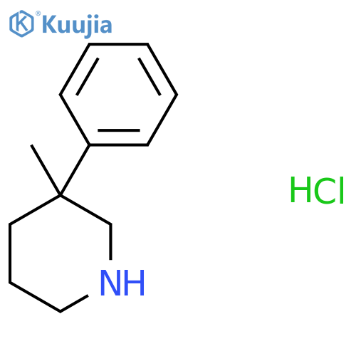 3-Methyl-3-phenylpiperidine;hydrochloride structure