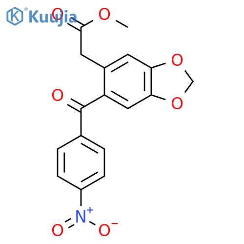6-(4-Nitrobenzoyl)-1,3-benzodioxole-5-acetic Acid Methyl Ester structure