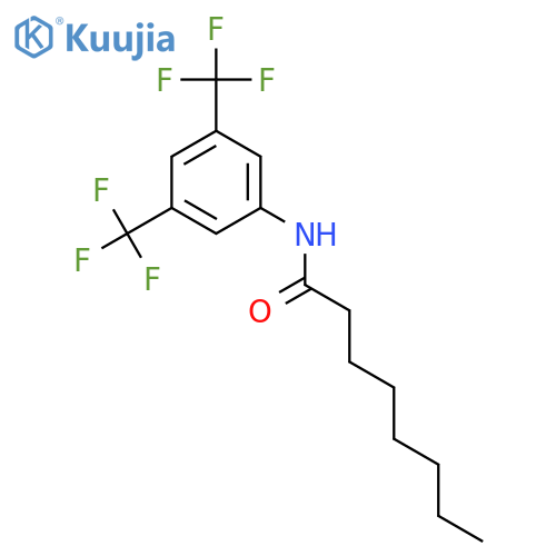 3,5-Bis(trifluoromethyl)phenyl octanamide structure
