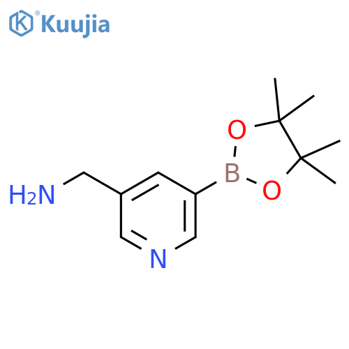 5-(tetramethyl-1,3,2-dioxaborolan-2-yl)pyridin-3-ylmethanamine structure