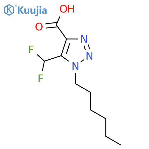 5-(difluoromethyl)-1-hexyl-1H-1,2,3-triazole-4-carboxylic acid structure