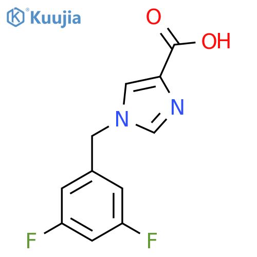 1-(3,5-difluorobenzyl)-1H-imidazole-4-carboxylic acid structure