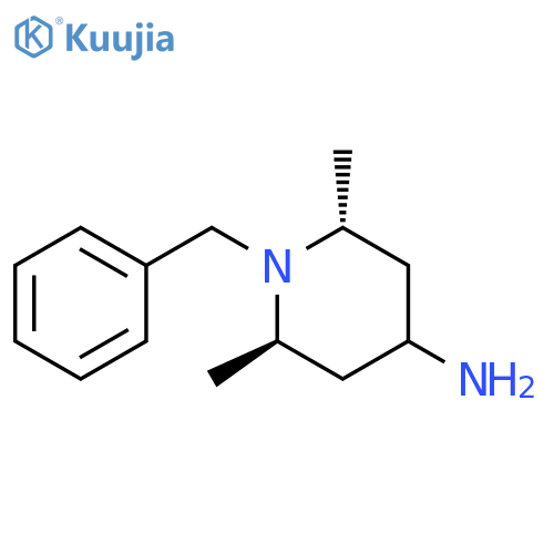 trans-1-benzyl-2,6-dimethylpiperidin-4-amine structure