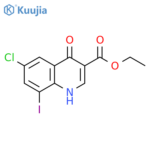 Ethyl 6-chloro-8-iodo-4-oxo-1,4-dihydroquinoline-3-carboxylate structure
