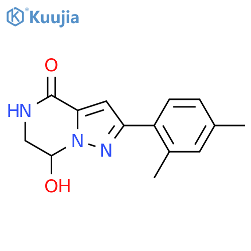 Pyrazolo[1,5-a]pyrazin-4(5H)-one, 2-(2,4-dimethylphenyl)-6,7-dihydro-7-hydroxy- structure
