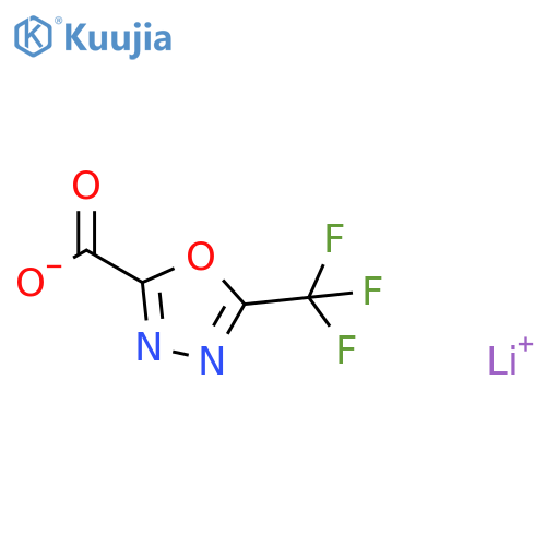 Lithium(1+) ion 5-(trifluoromethyl)-1,3,4-oxadiazole-2-carboxylate structure