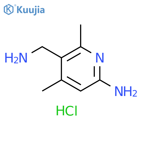 5-(aminomethyl)-4,6-dimethylpyridin-2-amine dihydrochloride structure