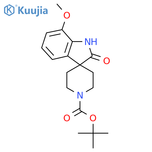 Tert-Butyl 7-methoxy-2-oxospiro[indoline-3,4'-piperidine]-1'-carboxylate structure