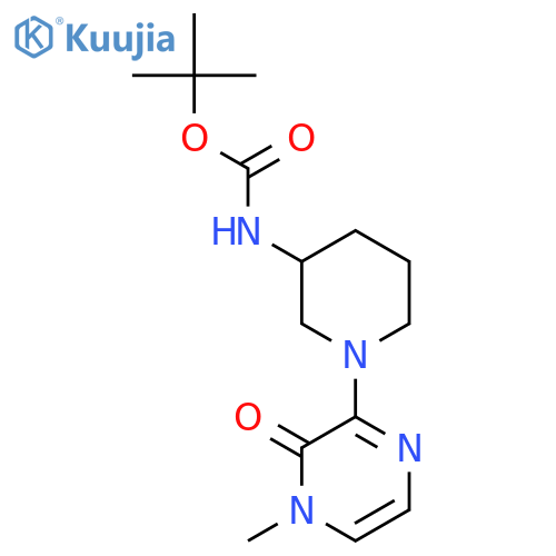 tert-butyl N-[1-(4-methyl-3-oxo-3,4-dihydropyrazin-2-yl)piperidin-3-yl]carbamate structure