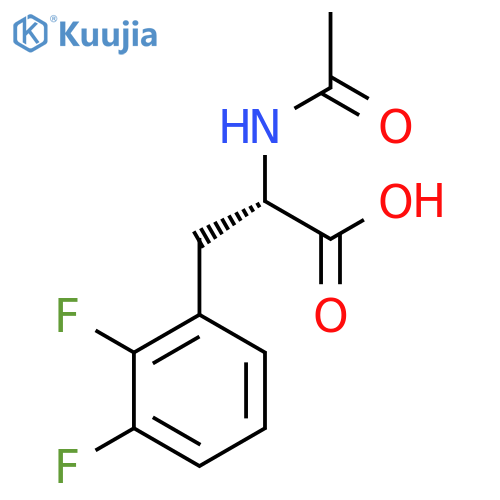 (2S)-3-(2,3-difluorophenyl)-2-acetamidopropanoic acid structure