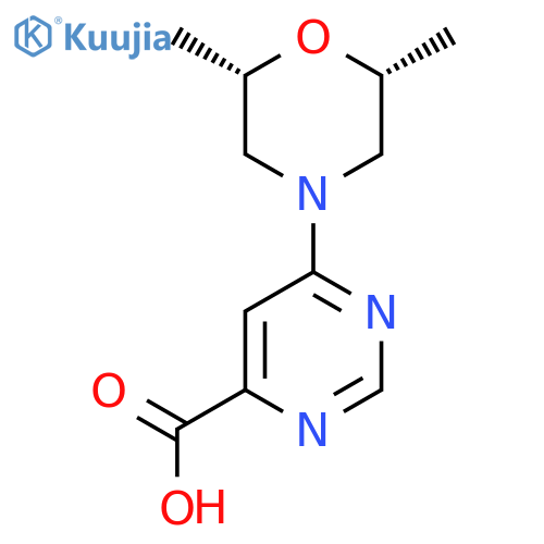 6-((2S,6R)-2,6-Dimethylmorpholino)pyrimidine-4-carboxylic acid structure