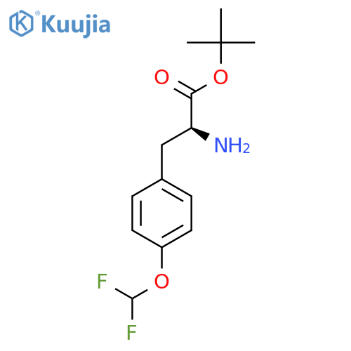 tert-butyl (2S)-2-amino-3-4-(difluoromethoxy)phenylpropanoate structure