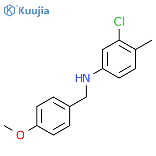3-Chloro-N-(4-methoxybenzyl)-4-methylaniline structure