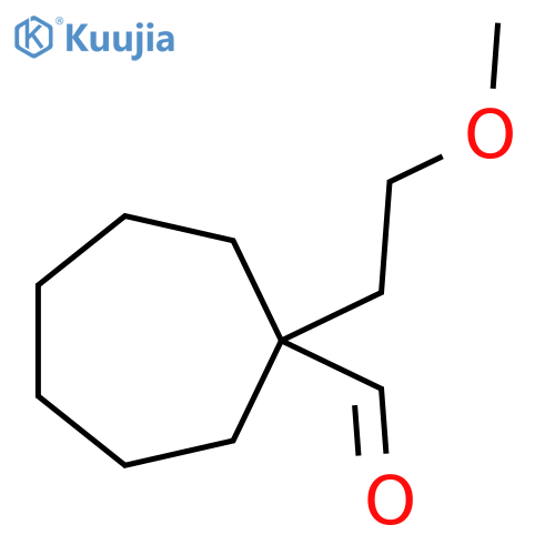 1-(2-methoxyethyl)cycloheptane-1-carbaldehyde structure