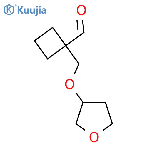 1-(oxolan-3-yloxy)methylcyclobutane-1-carbaldehyde structure