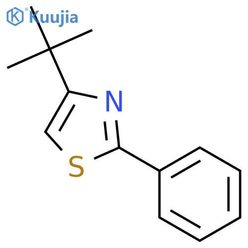 Thiazole, 4-(1,1-dimethylethyl)-2-phenyl- structure