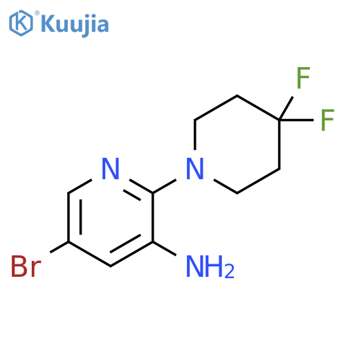 5'-Bromo-4,4-difluoro-3,4,5,6-tetrahydro-2H-[1,2']bipyridinyl-3'-ylamine structure