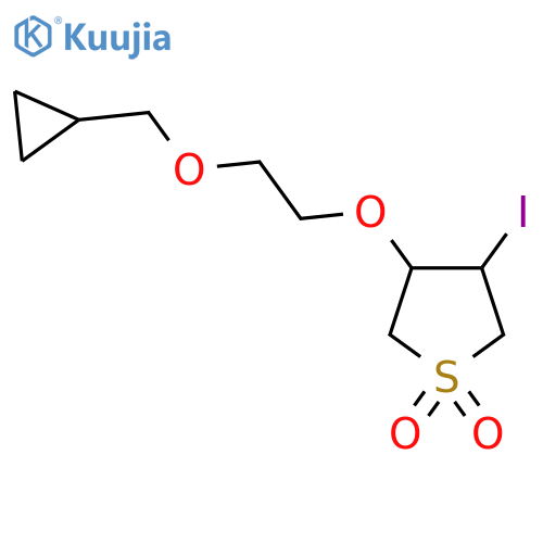 3-2-(cyclopropylmethoxy)ethoxy-4-iodo-1lambda6-thiolane-1,1-dione structure
