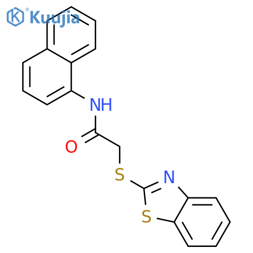 2-(1,3-benzothiazol-2-ylsulfanyl)-N-(1-naphthyl)acetamide structure