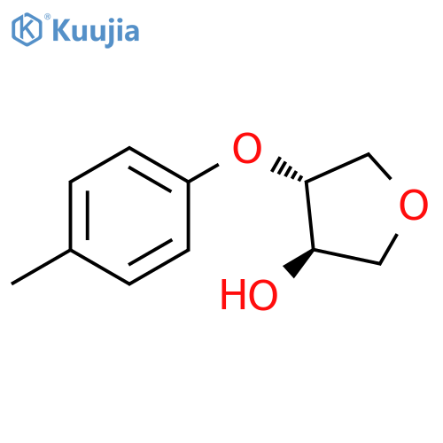 (3R,4R)-4-(4-methylphenoxy)oxolan-3-ol structure