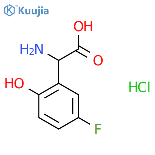 2-Amino-2-(5-fluoro-2-hydroxyphenyl)acetic acid hydrochloride structure