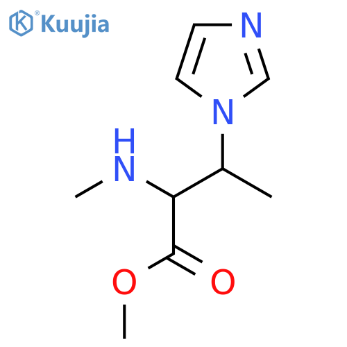 methyl 3-(1H-imidazol-1-yl)-2-(methylamino)butanoate structure
