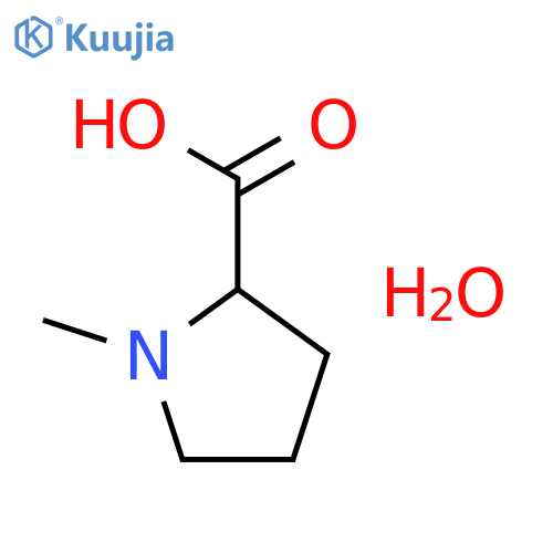 (2S)-1-methylpyrrolidine-2-carboxylic acid hydrate structure