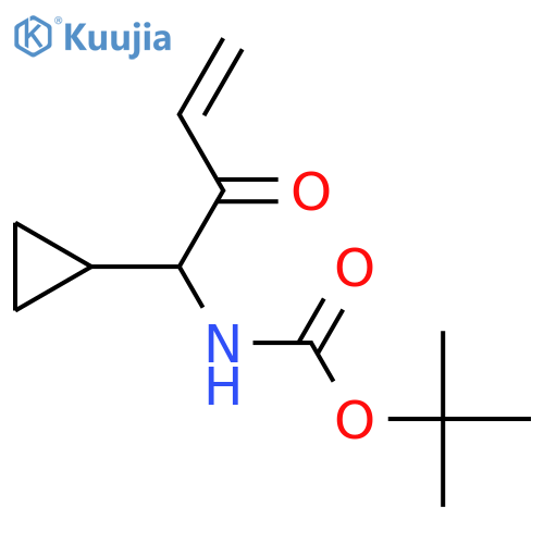 tert-butyl N-(1-cyclopropyl-2-oxobut-3-en-1-yl)carbamate structure