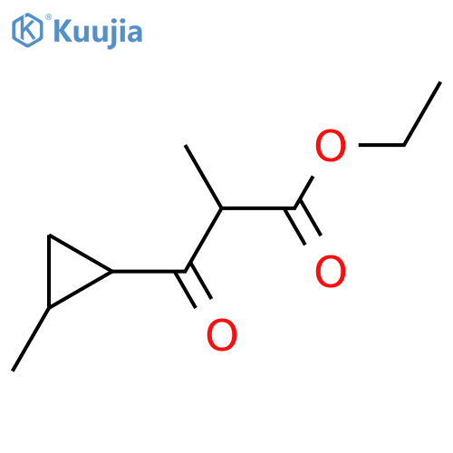 ethyl 2-methyl-3-(2-methylcyclopropyl)-3-oxopropanoate structure