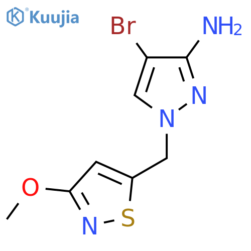 4-bromo-1-(3-methoxy-1,2-thiazol-5-yl)methyl-1H-pyrazol-3-amine structure