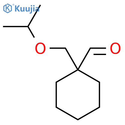 1-(propan-2-yloxy)methylcyclohexane-1-carbaldehyde structure