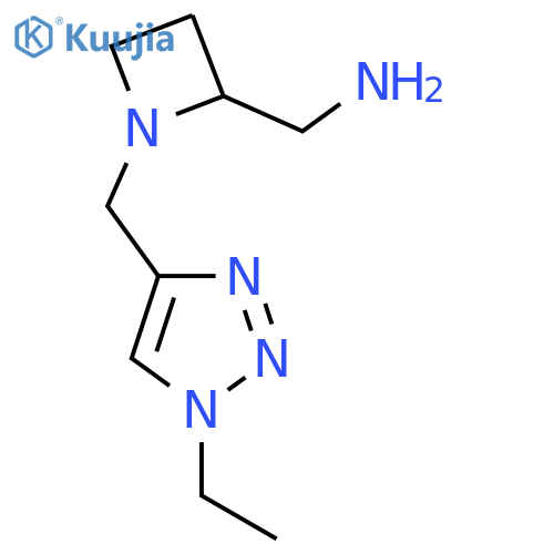 {1-(1-ethyl-1H-1,2,3-triazol-4-yl)methylazetidin-2-yl}methanamine structure