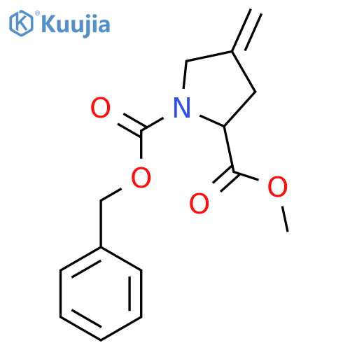 1-O-Benzyl 2-O-methyl 4-methylidenepyrrolidine-1,2-dicarboxylate structure