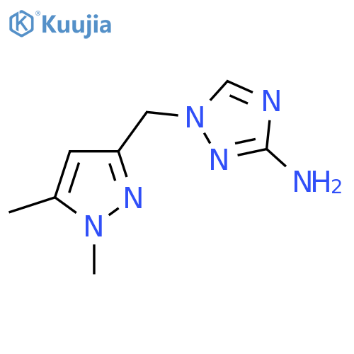 1-(1,5-dimethyl-1H-pyrazol-3-yl)methyl-1H-1,2,4-triazol-3-amine structure