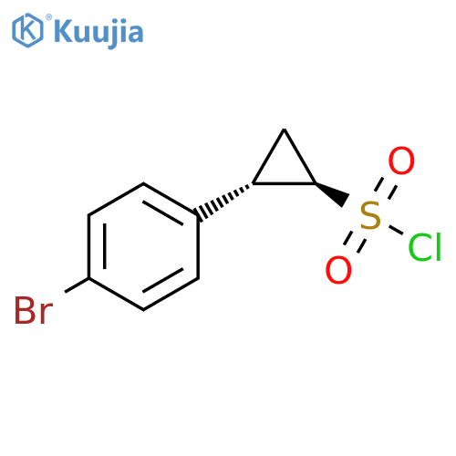rac-(1R,2S)-2-(4-bromophenyl)cyclopropane-1-sulfonyl chloride, trans structure