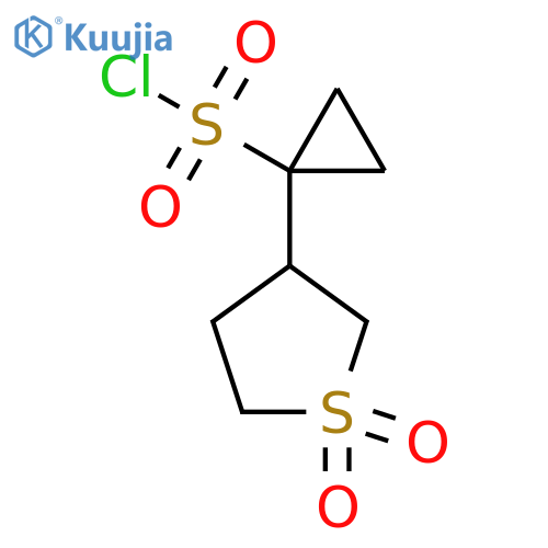 1-(1,1-dioxo-1lambda6-thiolan-3-yl)cyclopropane-1-sulfonyl chloride structure