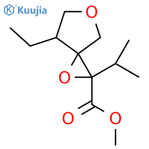 Methyl 7-ethyl-2-(propan-2-yl)-1,5-dioxaspiro[2.4]heptane-2-carboxylate structure