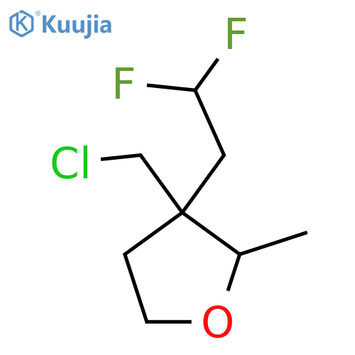 3-(Chloromethyl)-3-(2,2-difluoroethyl)-2-methyloxolane structure